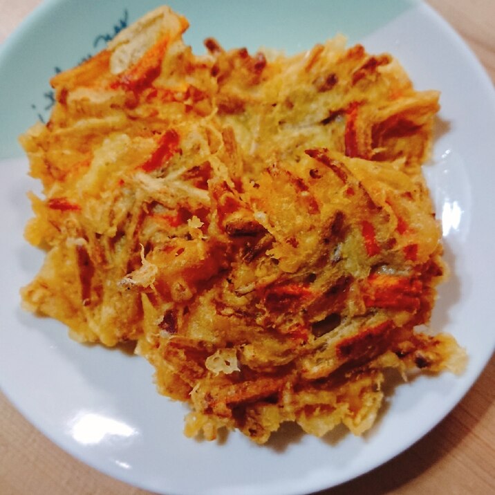 【簡単】冷凍野菜で!人参とごぼうのかき揚げ♪